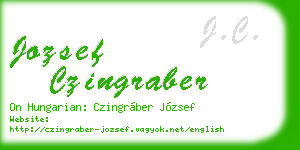 jozsef czingraber business card