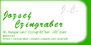 jozsef czingraber business card